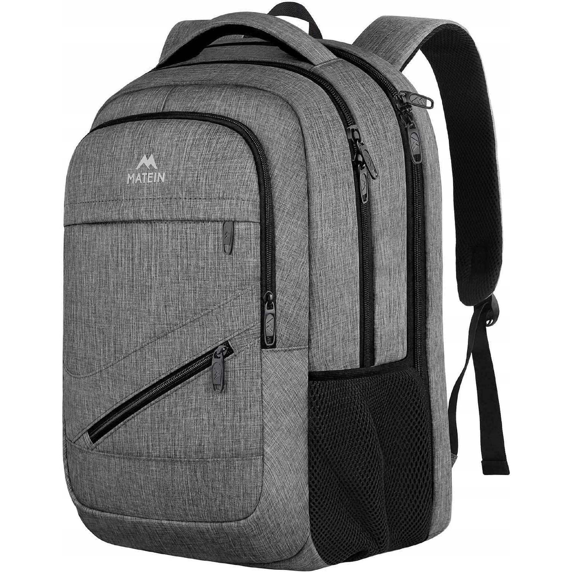 Rucsac Matein 1035, 3 compartimente, USB, gri, 43x31.5x18cm