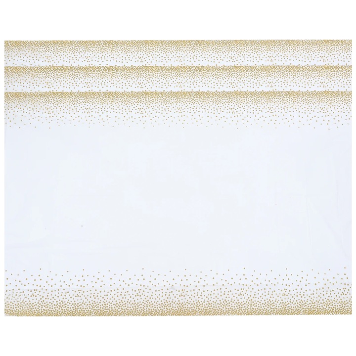 YANYXR asztalterítő szett 5 darab, arany, 274x137cm, eldobható
