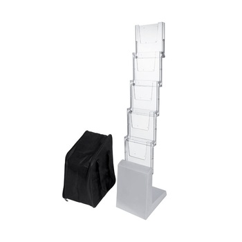 Suport brosuri Zig-Zag cu talpa de plastic 5xA4 Suport brosuri Zig-Zag cu talpa de plastic 5xA4