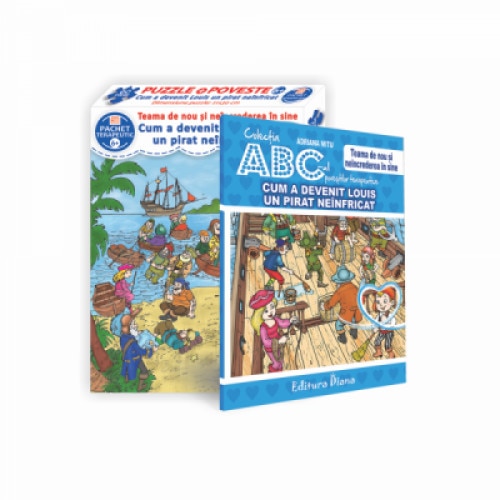Set puzzle si carte - Cum a devenit Louis un pirat neinfricat