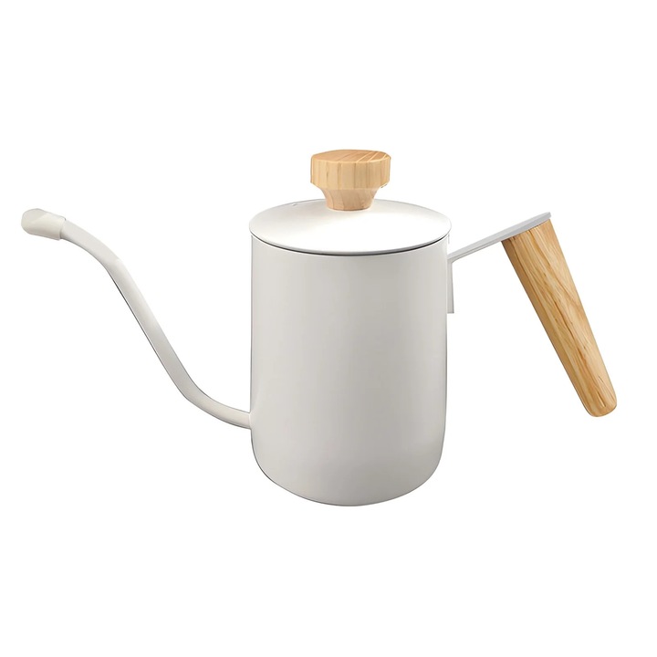 Cafetiera manuala YANYXR inox alb 19x11.5x6.5cm