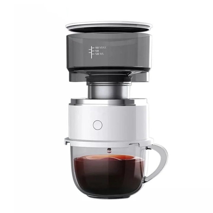 Cafetiera electrica portabila YANYXR semi-automata, inox si ABS, 3V, 5W