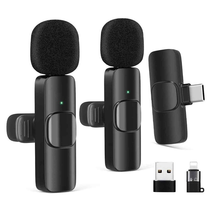 Microfon lavalier wireless ZYBLSSBB reducere zgomot universal