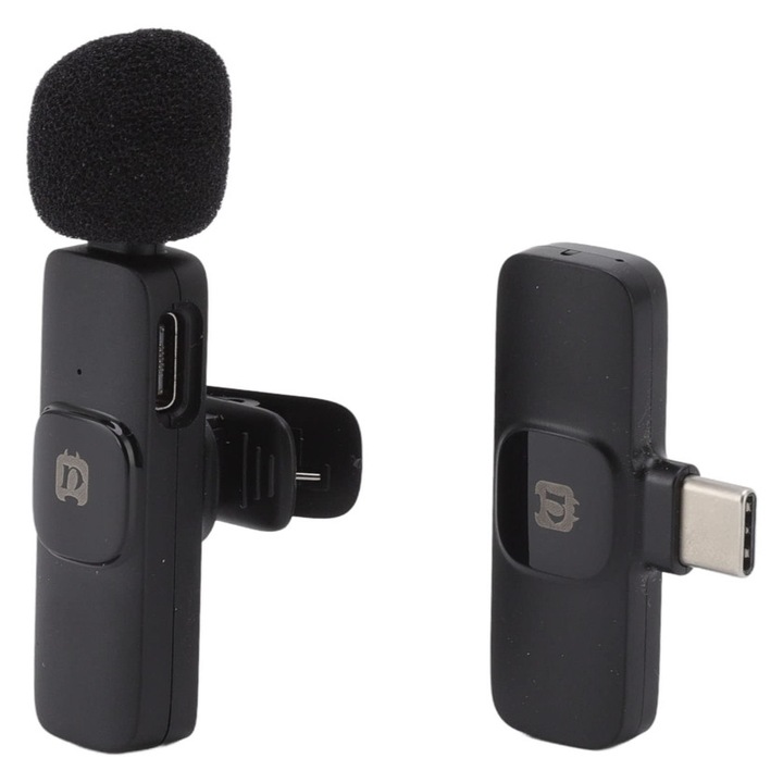 Microfon lavaliera wireless ZYBLSSBB negru 5h USB-C