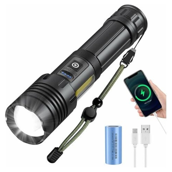 Lanterna ZYBLSSBB P70 cu cablu USB si baterie 26650