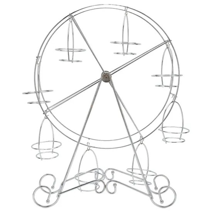 Поставка за десерти Ferris Wheel, 8 чаши, бяла
