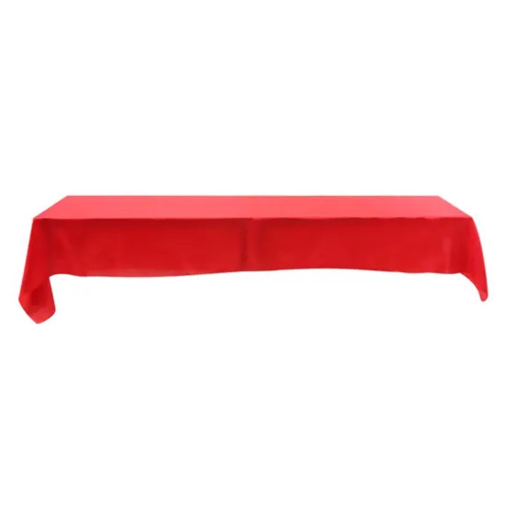 Téglalap alakú asztalterítő 145x320cm piros foltálló