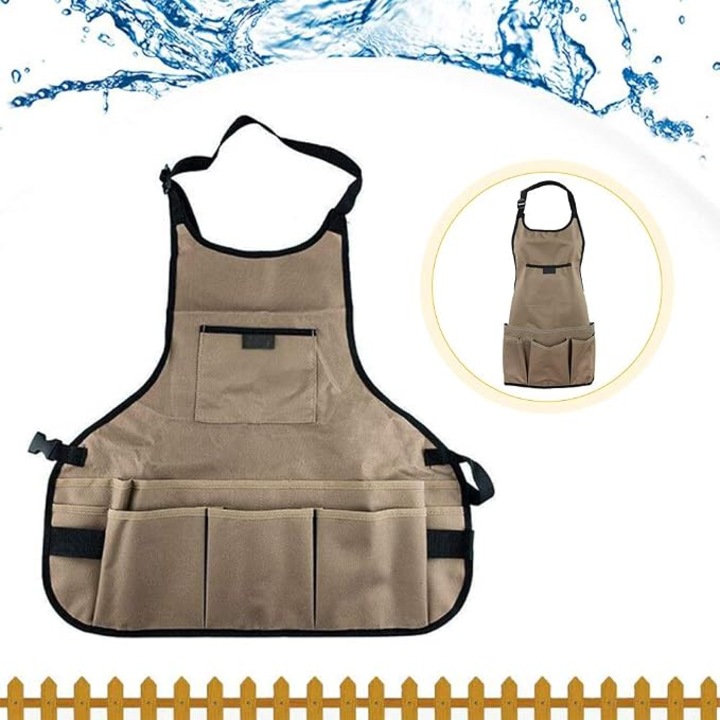 Sort multifunctional pentru gradina ZYBLSSBB albastru ajustabil cu buzunare