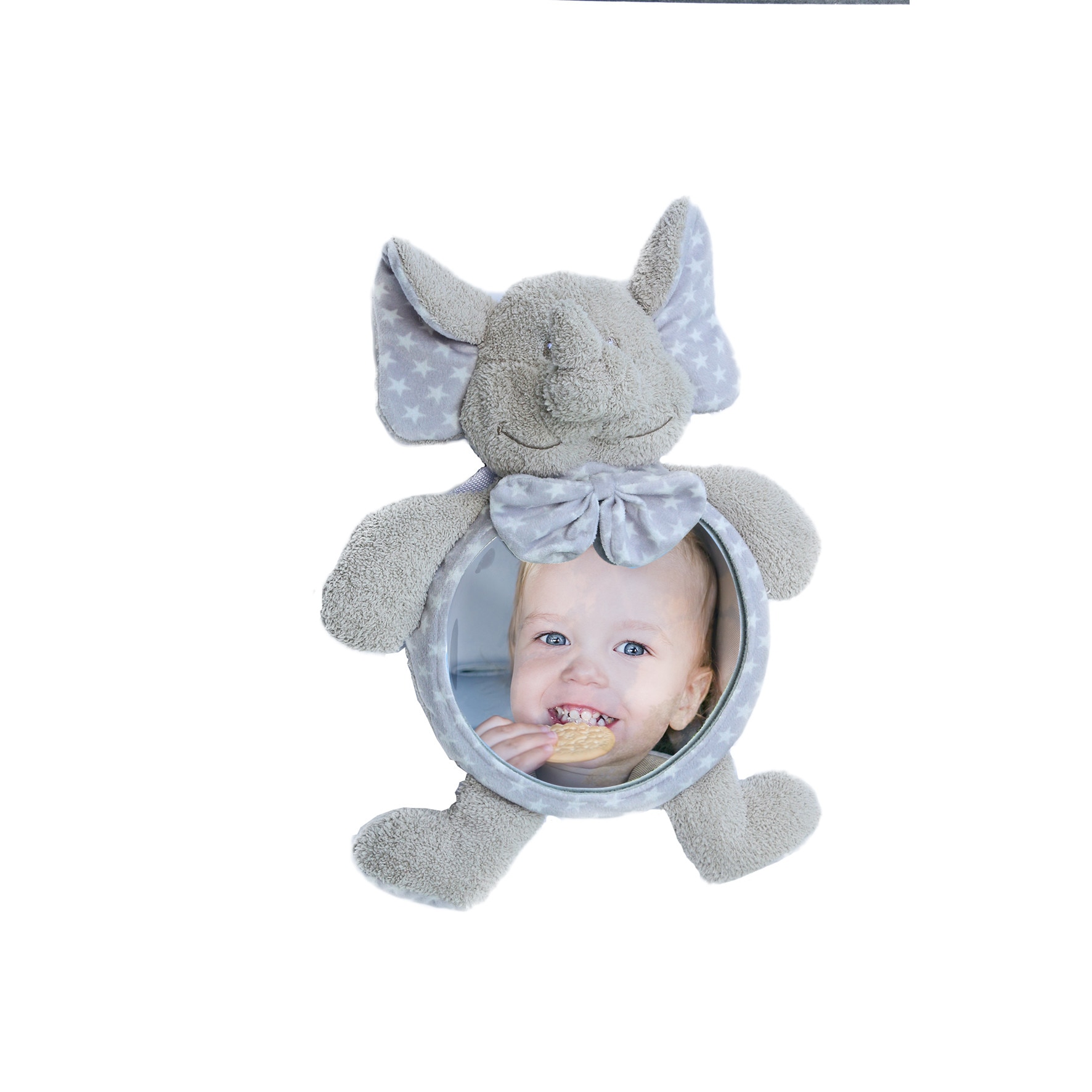 Jucarie de plus Elefant cu oglinda pentru casa si masina Bo Jungle