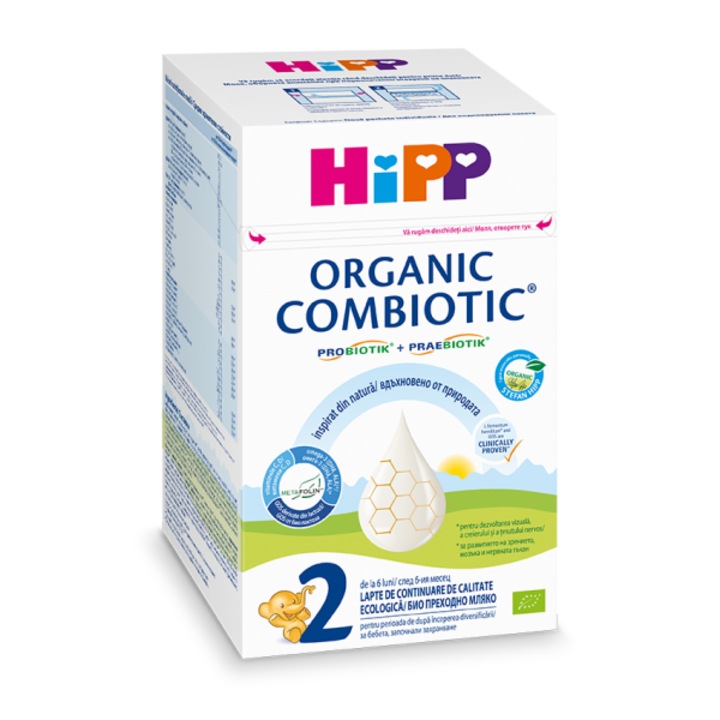 Lapte de continuare Hipp 2 organic combiotic, 800 g, de la 6 luni