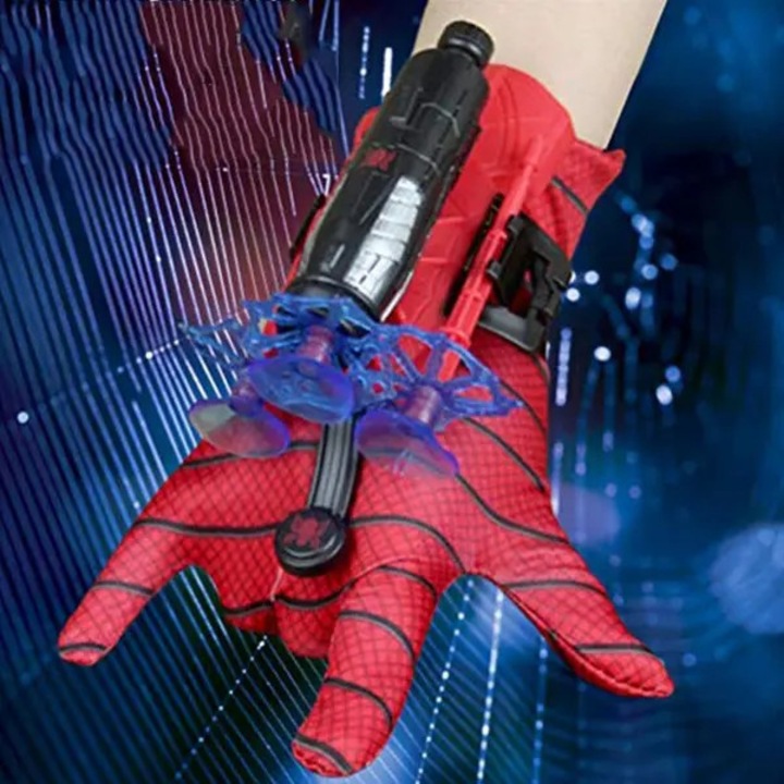 Manusa cosplay Spider-Man cu lansator, plastic, pentru copii, rosu