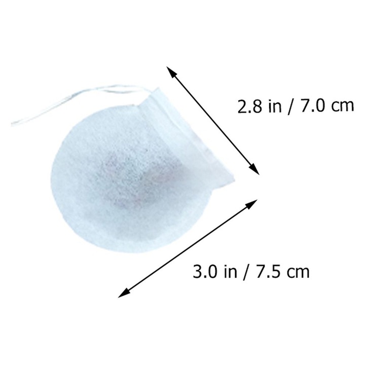 YANYXR teafilter, papír, fehér, 7.5x7x0.1cm, 100 db-os szett