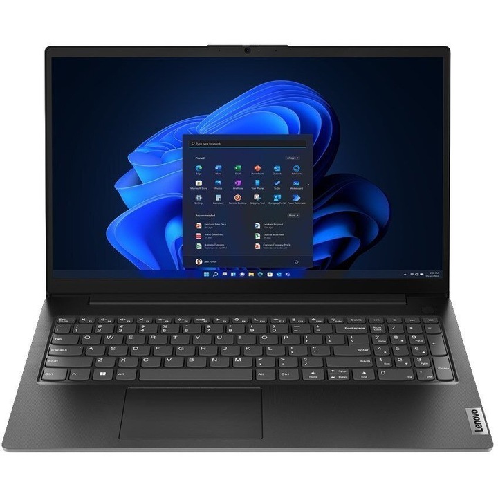 Laptop Lenovo V15 G4, 15.6" Full HD, AMD Ryzen™ 5 7520U pana la 4.3 GHz, 16 GB RAM LPDDR5 4800, 512 GB SSD, AMD Radeon, Windows 11 Home, Business Black 512 GB