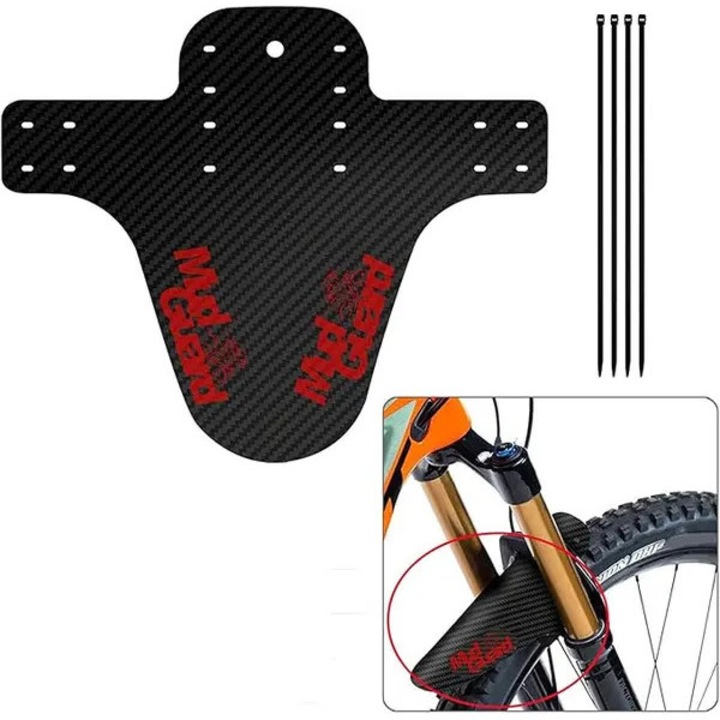 Set 2 aparatori MTB, plastic tehnic, negru, 1.2mm