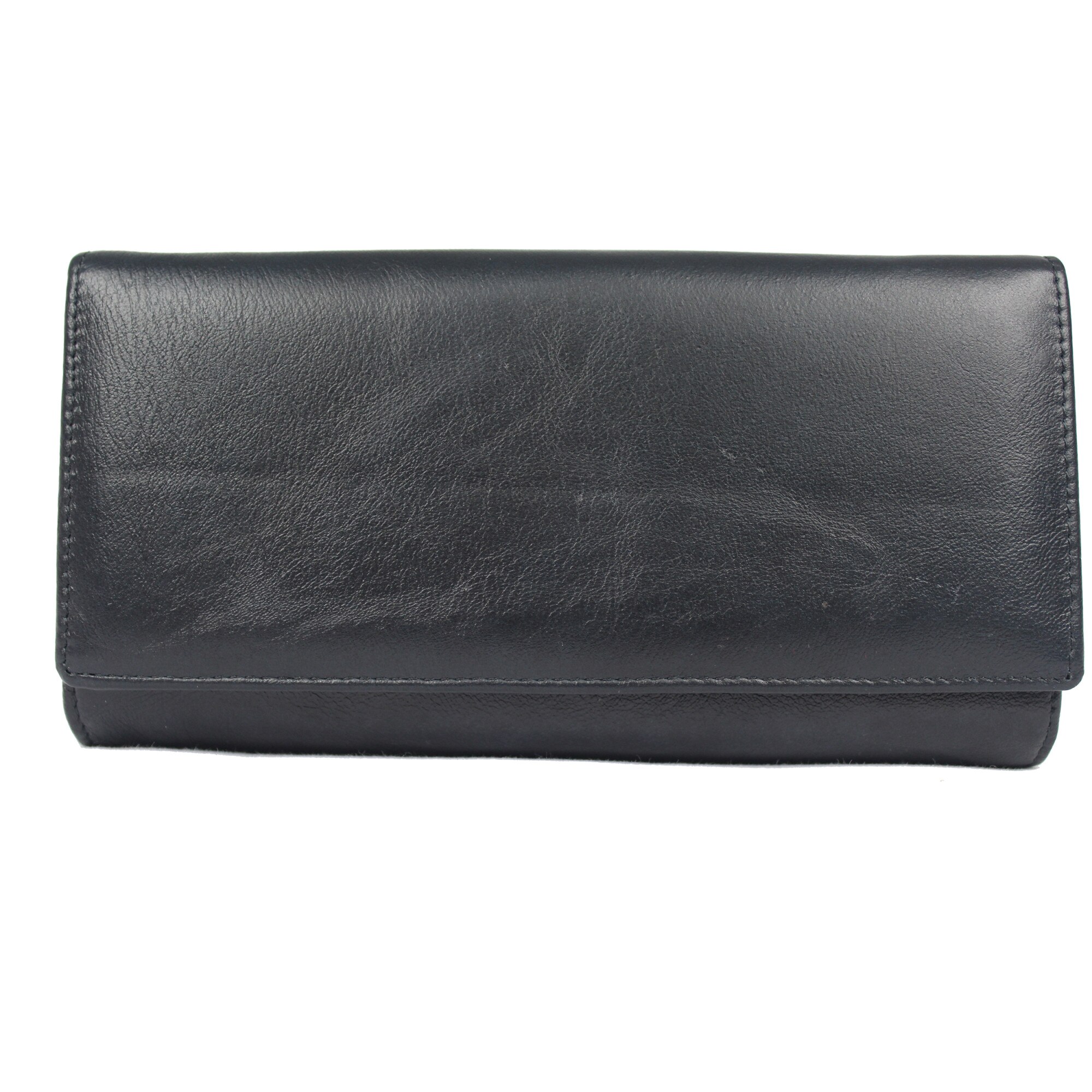 Portofel dama din piele naturala cu doua fete A04 Dark Blue