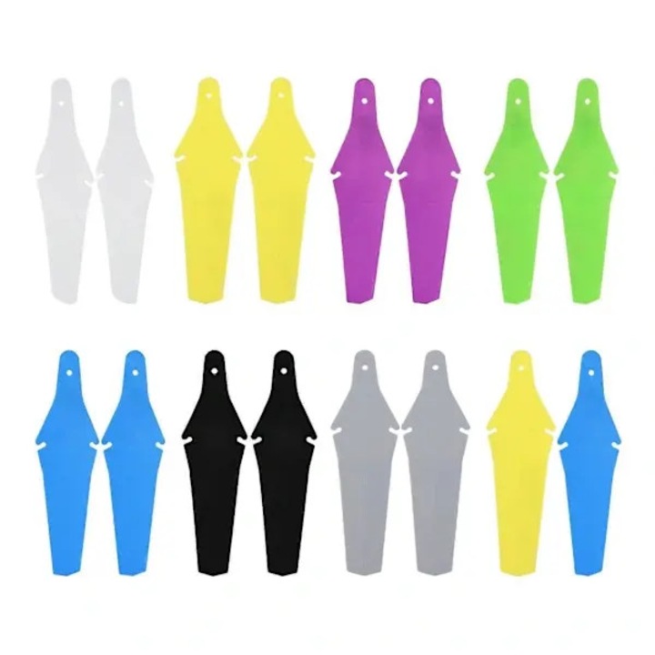 Set 2 aparatori noroi pentru bicicleta din plastic usor, prindere rapida, alb, 33 x 10 cm, pentru MTB si cursiera