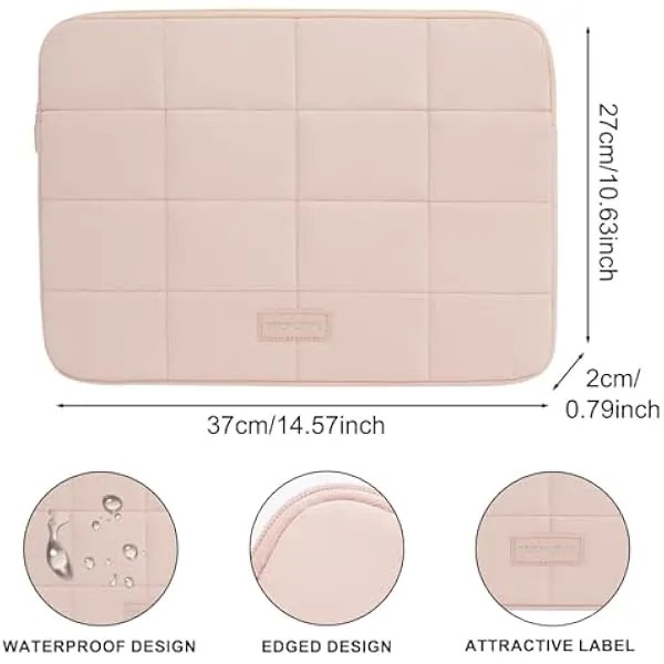 Husa laptop universala 15.6 inch, roz, 37x27x2cm, usoara si captusita