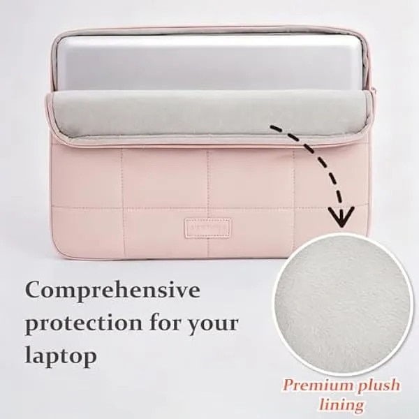Husa laptop universala 15.6 inch, roz, 37x27x2cm, usoara si captusita