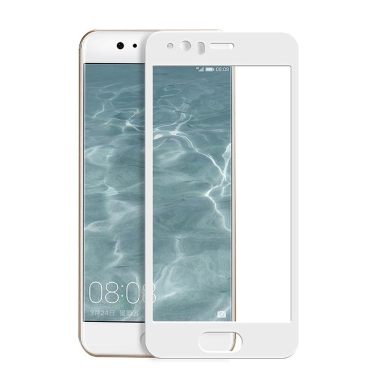 Protector de sticla XS Premium Tempered Glass pentru Huawei Nova Smart, Alb, FULL