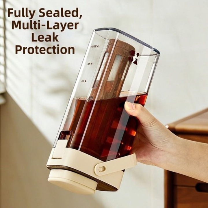 Cafetiera cold brew 1L capacitate mare bej multifunctionala