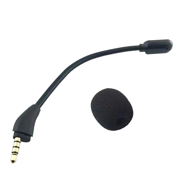YANYXR PC mikrofon Cloud III headsethez, rugalmas, fekete, 12cm