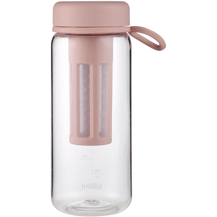 Cafetiera rece portabila, 9.3x21.5x9.3cm, alb, cu filtru lung si scara