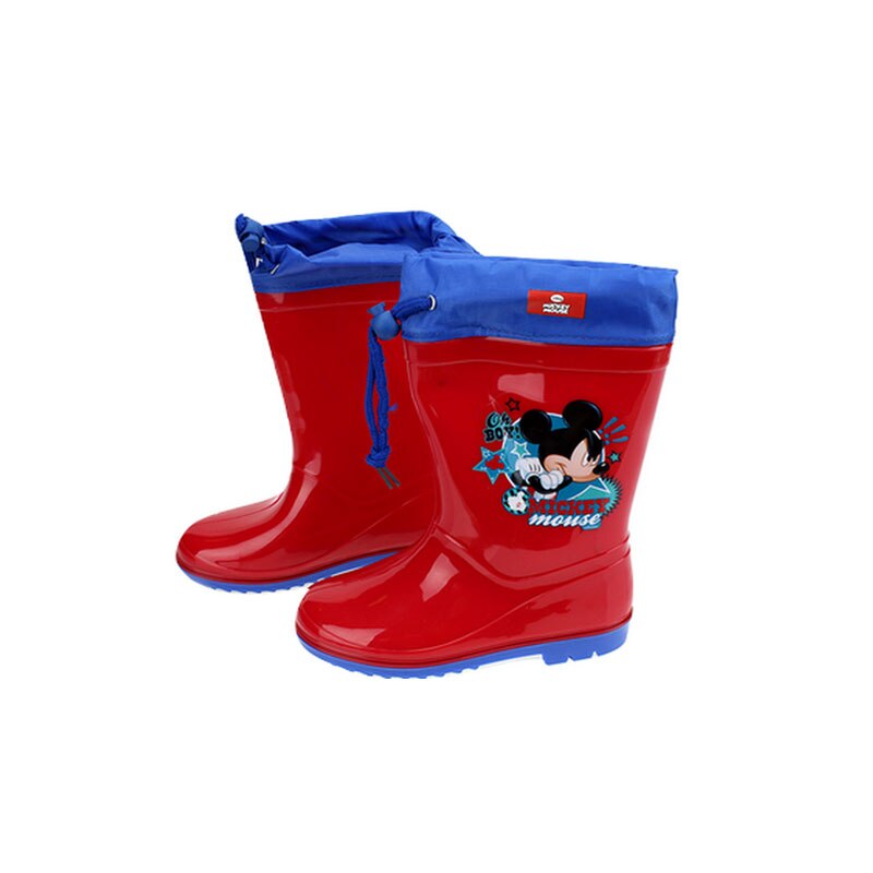 Cizme din cauciuc pentru baietei Setino Mickey Mouse 860-206R, Rosu