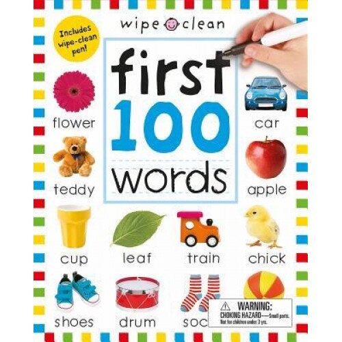 Wipe Clean: First 100 Words (Enclosed Spiral Binding), Roger Priddy (Author)
