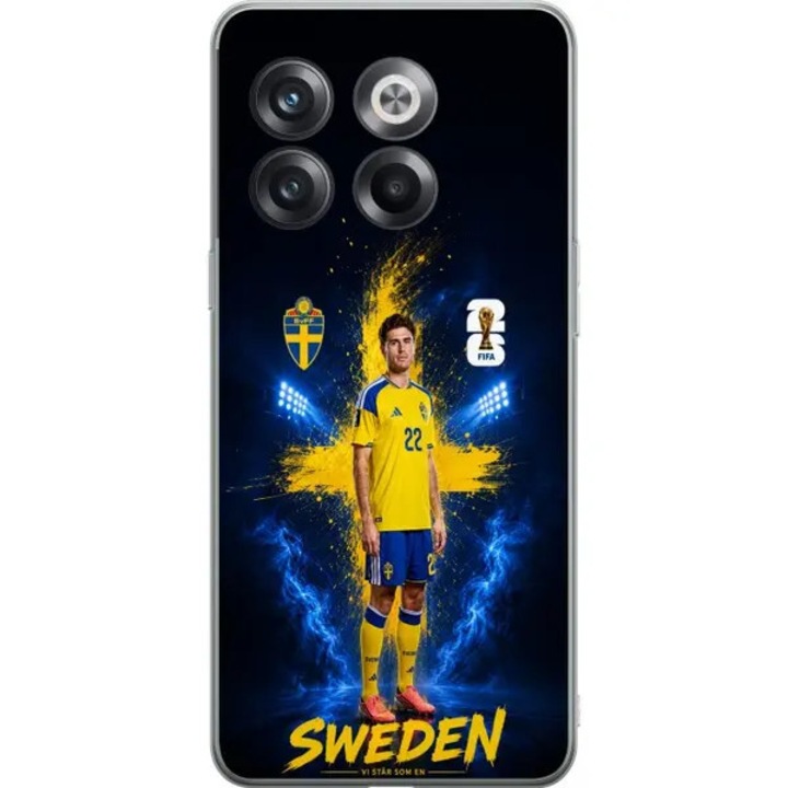 Husa pentru OnePlus 10T PRE-CJk0515-26-0731-4606, cu design Yasin Ayari si steagul Suediei, motiv suporteri galben-albastru, compatibila cu incarcare wireless, Multicolor