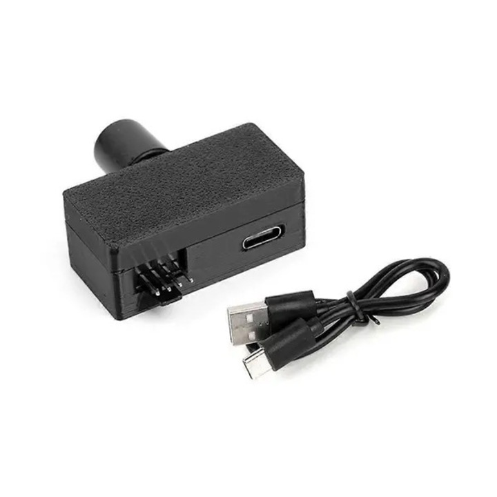Контролер за скорост на вентилатор PWM FRU-CJK0424-260710-2035, 4-пинов PWM изход 12V (макс. 8W/0.6A), захранване USB-C, регулиране 1–100%, за 4-пинови вентилатори/помпи за водно охлаждане, черен