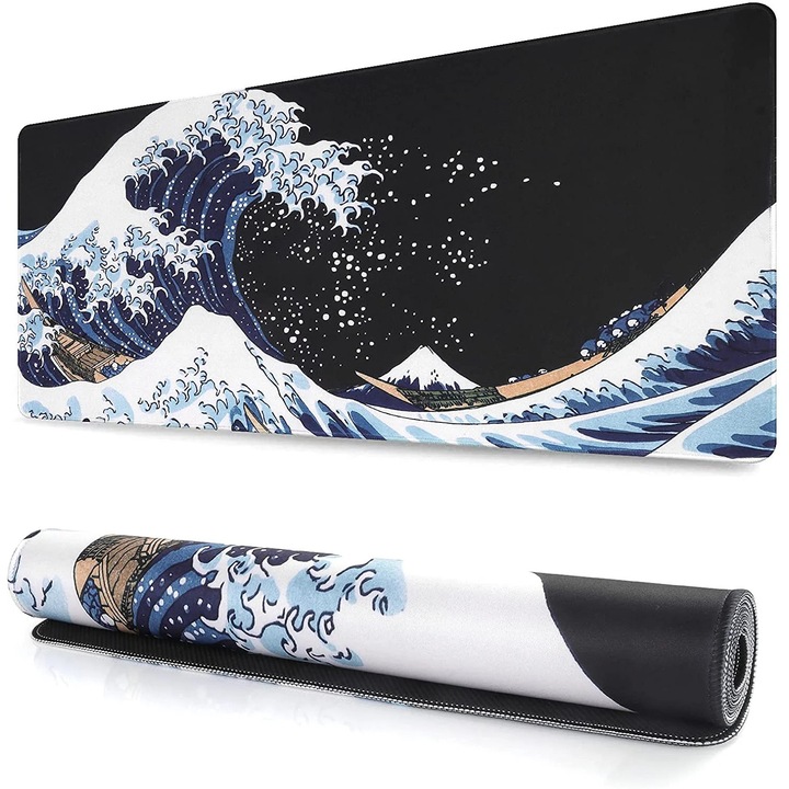 Mousepad YANYXR gaming extins, neted, negru, 89x40x0.25cm