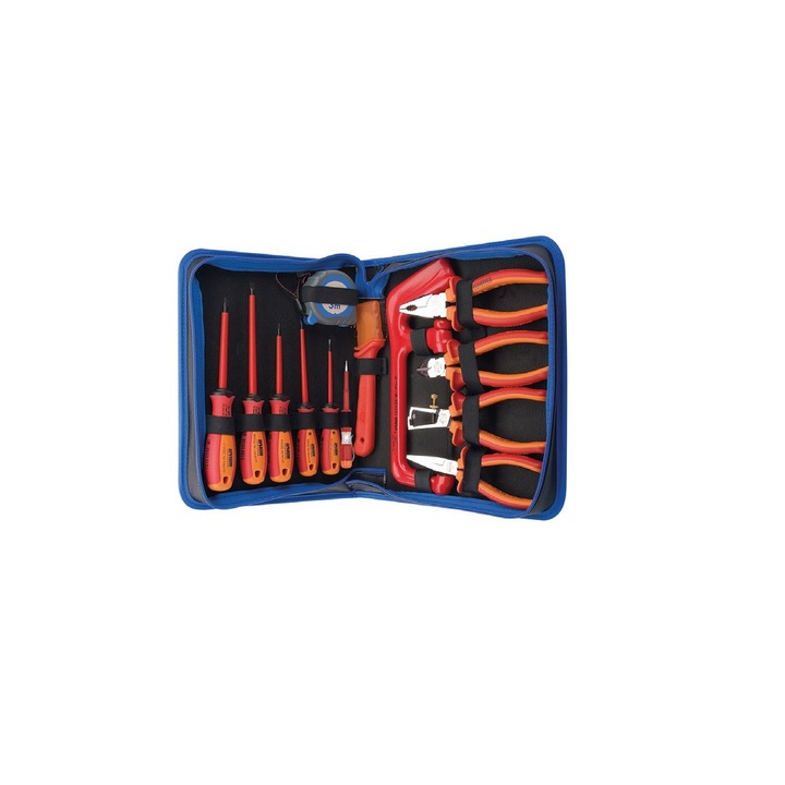 Szigetelt szerszámkészlet VDE BI/TBI markolattal, tokban Unior ,13pcs