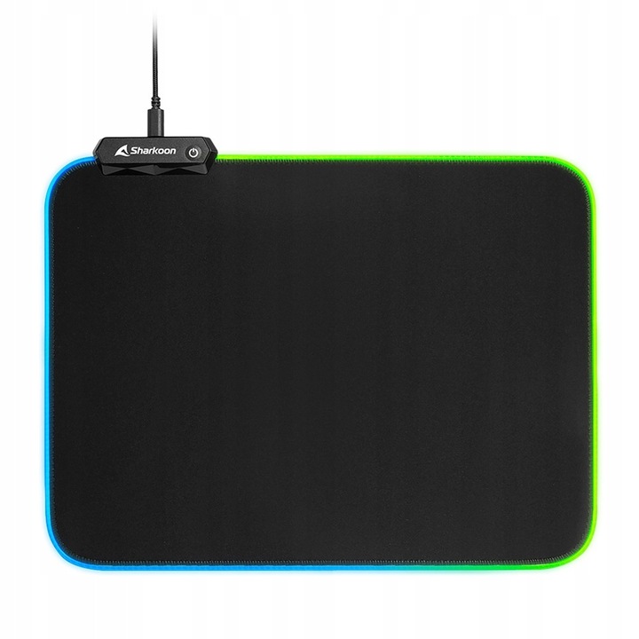 Mousepad Sharkoon 1337 RGB V2 negru 27x36cm