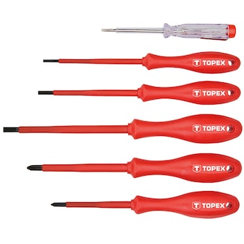 Set surubelnite 1000V, VDE, TOPEX, 39D155, CrMo Set surubelnite 1000V, VDE, TOPEX, 39D155, CrMo