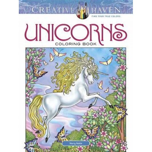 Creative Haven Unicorns Coloring Book, Marty Noble (Author)
