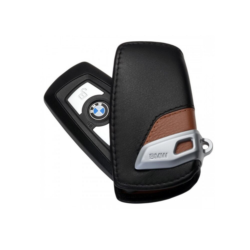 Husa de Cheie Clasica BMW, Negru/Maro