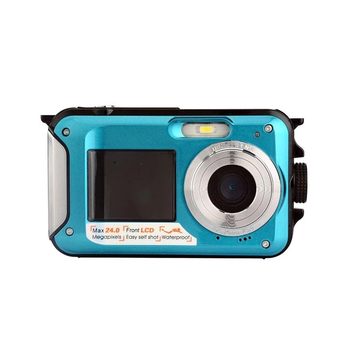 YANYXR víz alatti digitális fényképezőgép, 30MP, 16x zoom, kék, 2.7inch