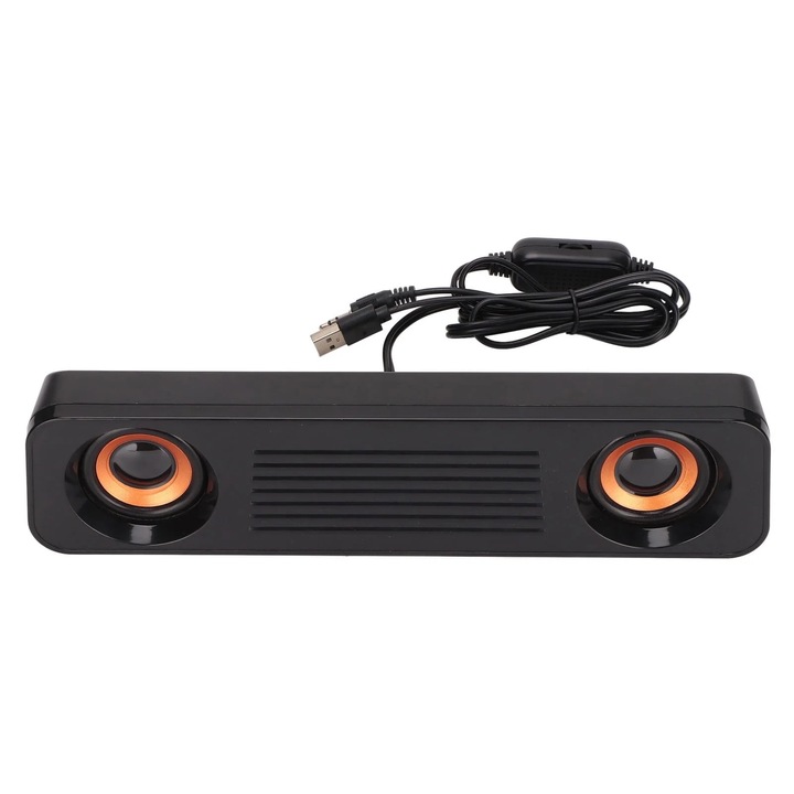 Boxa cu fir YANYXR A83, USB 3.5mm, negru, 360° 60Hz-20kHz