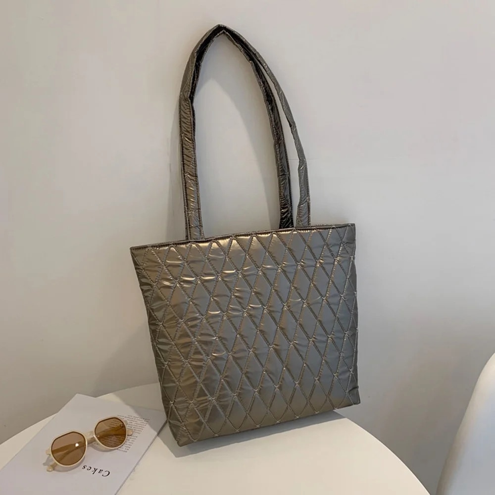 Geanta laptop YANYXR Metro Tote, dublu compartiment, izolatie, champagne, 15 inch