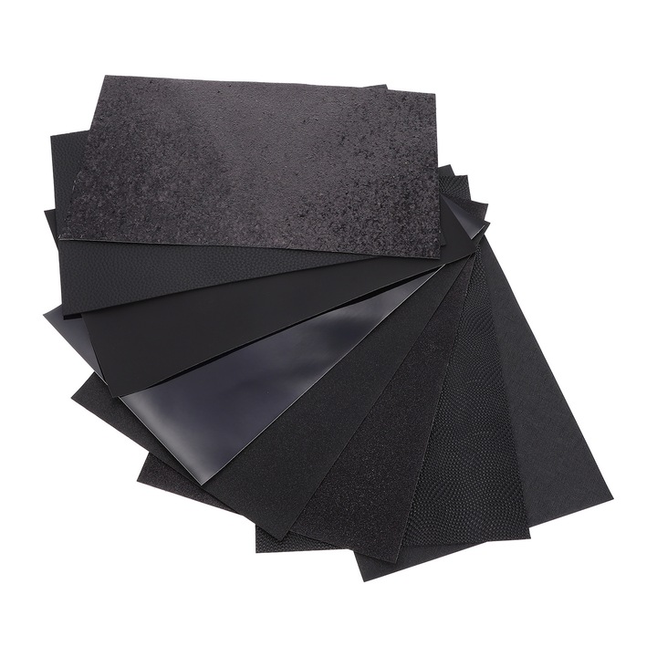 8 db fekete PU anyaglap 33x20x0.1cm YANYXR varráshoz