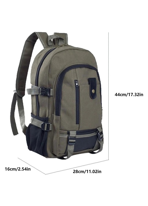 Rucsac barbati YANYXR canvas retro multifunctional 44x28x16 cm maro