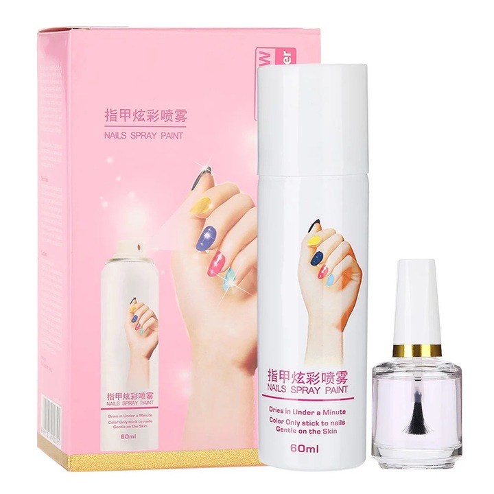 Spray baza uscare rapida unghii YANYXR albastru 60ml