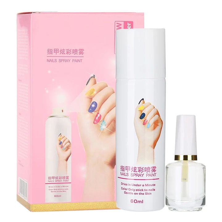 Spray oja uscare rapida YANYXR, luciu intens, rosu aprins, 60ml