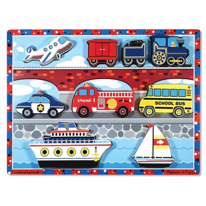 M&D Készségfejlesztő Játék Könnyen Megfogható Puzzle Járművek