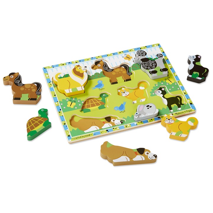 M&D Készségfejlesztő Játék Könnyen Megfogható Puzzle Kis Kedvencek