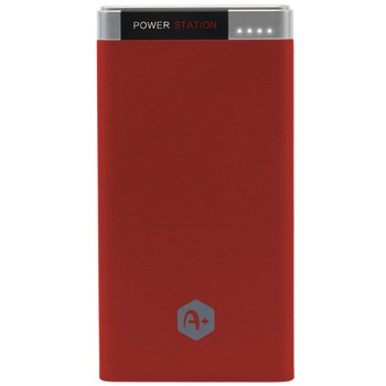 Acumulator extern A+ 10000 mAh, 1 port USB, conectivitate type-C si micro USB, Rosu Acumulator extern A+ 10000 mAh, 1 port USB, conectivitate type-C si micro USB, Rosu