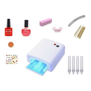 Kit trusa unghii oja semipermanenta cu lampa uv - LIla Rossa 3in1 Kit trusa unghii oja semipermanenta cu lampa uv - LIla Rossa 3in1