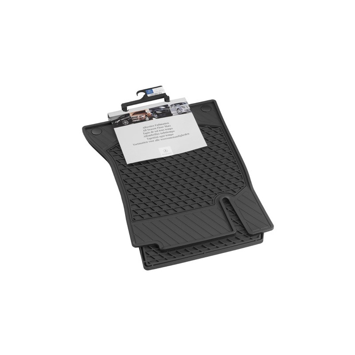 Set 2 covorase fata auto Mercedez Benz pentru S class 2015-2017,Negru,Cauciuc