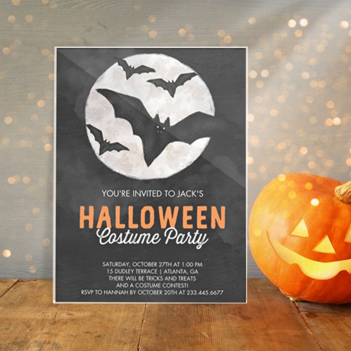 Halloween akril dekorációs kép 16x24cm vízálló