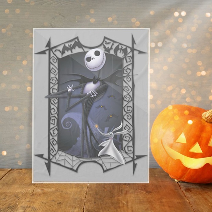 Halloween akril dekorációs kép 16x24cm vízálló